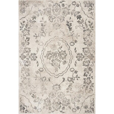 Homeroots 5 ft. 3 in. x 7 ft. 7 in. Polypropylene Grey Area Rug 352929